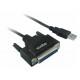 Approx appC26 USB 2.0 DB25 Negro APPC26